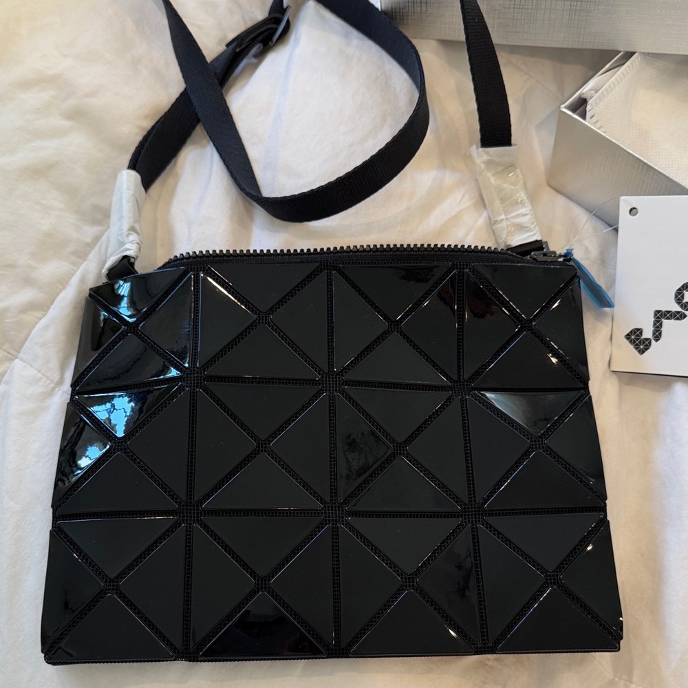 Issey Miyake Black Geometric Lucent Crossbody Bag, NWT
